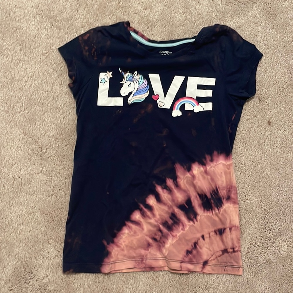 George unicorn love t-shirt kids size 10-12 L/G